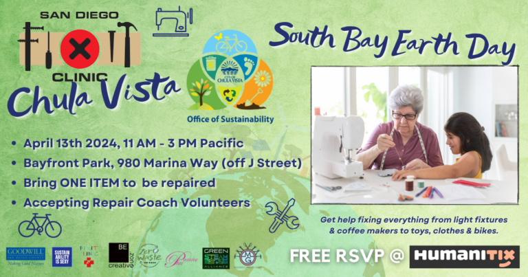 South Bay Earth Day Fixit Clinic in Chula Vista