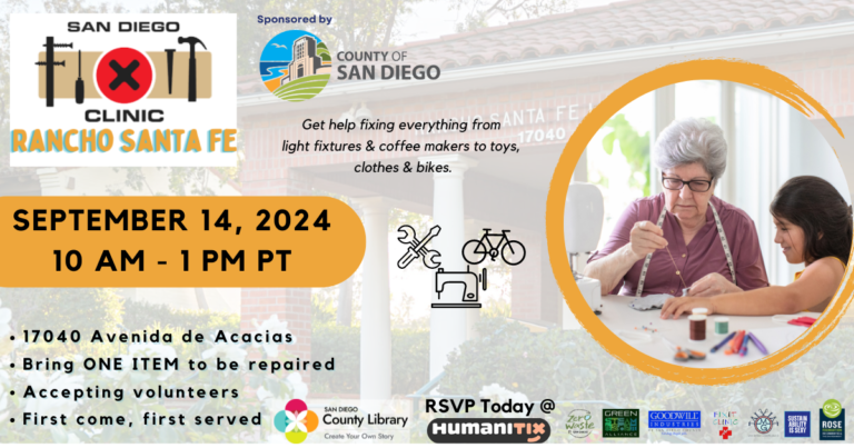 San Diego Fixit Clinic in Rancho Santa Fe