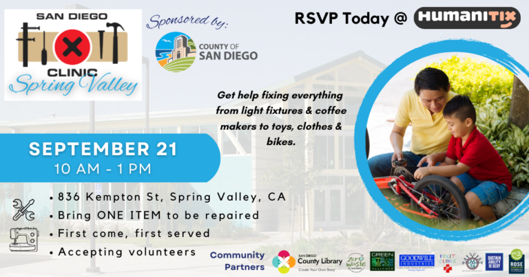 San Diego Fixit Clinic Spring Valley